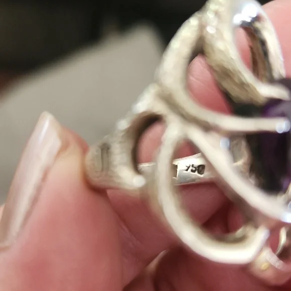 OOAK Amethyst Artisan ring/sterling silver FIRM PRICE - Picture 7 of 10